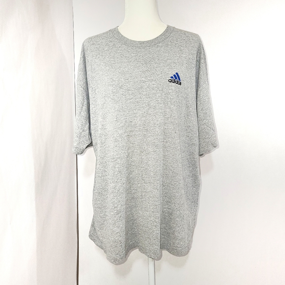 Vintage 90's Adidas Gray Short Sleeve Shirt XL